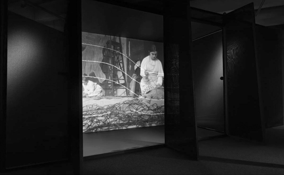 Art gallery with video installation